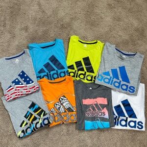 Adidas Boys Youth XL short sleeve t-shirts bundle (8 shirts)
